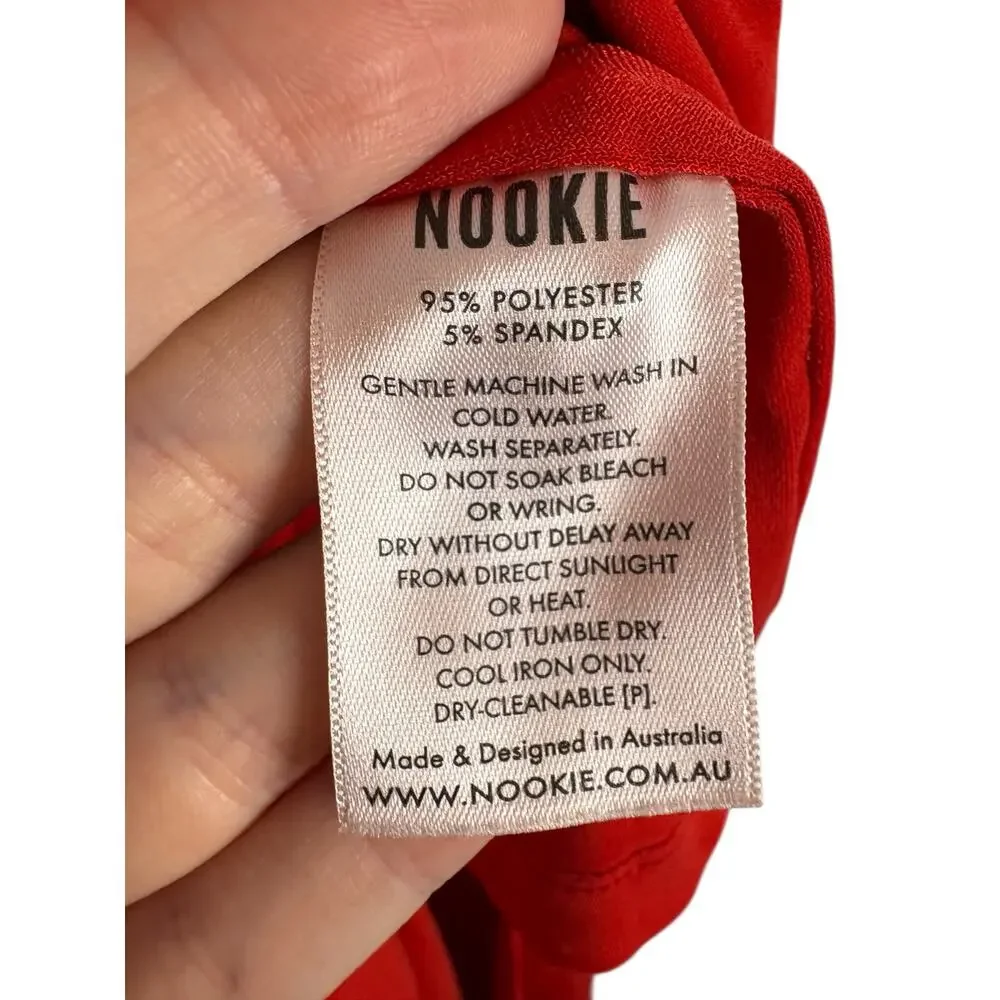 Nookie Farrah Gown Jersey Ruched Long Sleeve Party Formal Evening Prom Holiday S